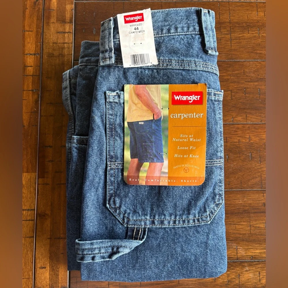 Wrangler Men's 100% Cotton Carpenter Jean Shorts -Size 44 - Durable & Dependable